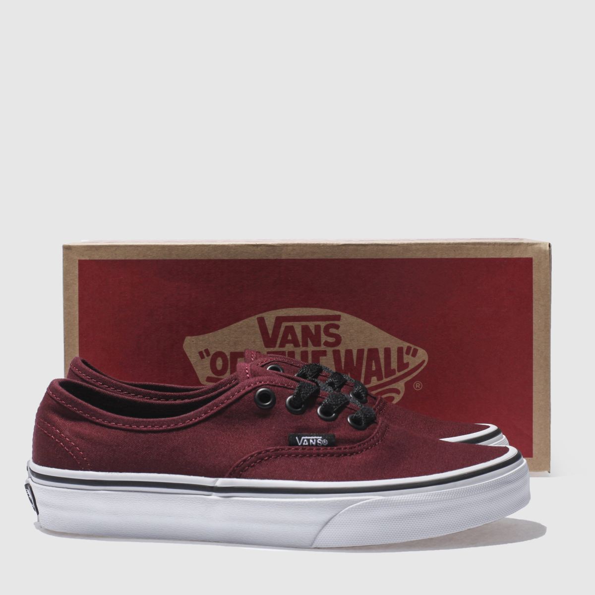 womens burgundy vans authentic vi trainers schuh