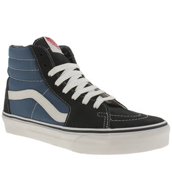 womens vans navy sk8-hi suede trainers womens vans navy sk8-hi suede trainers