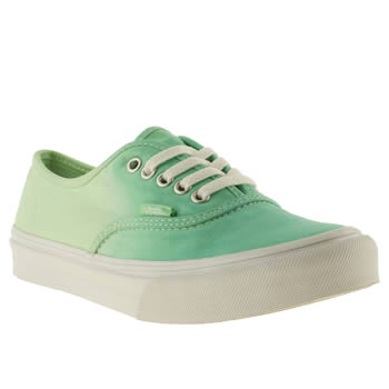 womens vans light green authentic slim trainers womens vans light green authentic slim trainers