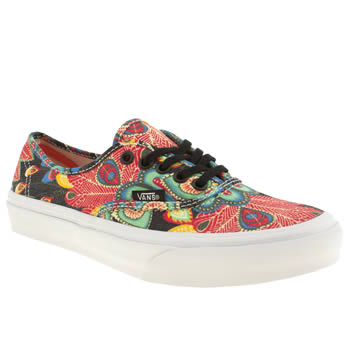 womens vans multi authentic slim peacock trainers womens vans multi authentic slim peacock trainers