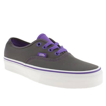 womens vans dark grey authentic viiii trainers womens vans dark grey authentic viiii trainers