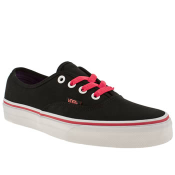 womens vans black & pink authentic viiii trainers womens vans black & pink authentic viiii trainers