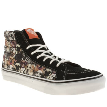 womens vans black & brown sk8-hi slim ii trainers womens vans black & brown sk8-hi slim ii trainers