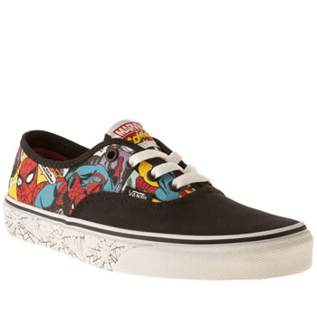 womens vans black & white x marvel spider-man authentic trainers womens vans black & white x marvel spider-man authentic trainers