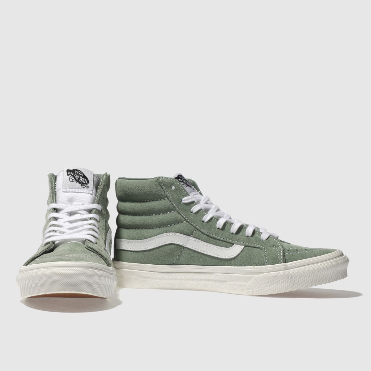 womens green vans sk8hi slim trainers schuh