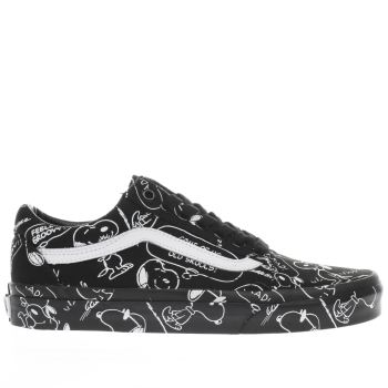 VANS BLACK & WHITE OLD SKOOL PEANUTS SNOOPY TRAINERS VANS BLACK & WHITE OLD SKOOL PEANUTS SNOOPY TRAINERS