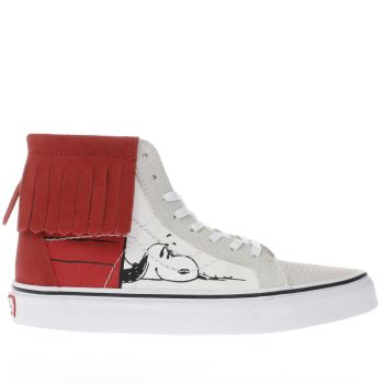 DAMEN VANS BEIGE-ROT SK8-HI PEANUTS DOG HOUSE SNEAKER DAMEN VANS BEIGE-ROT SK8-HI PEANUTS DOG HOUSE SNEAKER