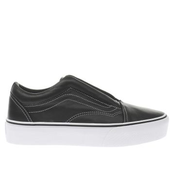 VANS BLACK & WHITE OLD SKOOL LACELESS TRAINERS VANS BLACK & WHITE OLD SKOOL LACELESS TRAINERS