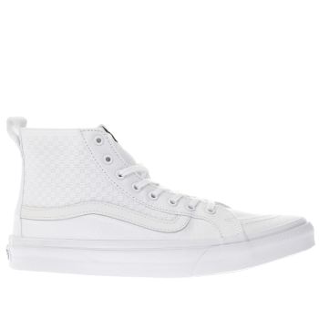 VANS WHITE SK8-HI SLIM CHECKER GORE TRAINERS VANS WHITE SK8-HI SLIM CHECKER GORE TRAINERS
