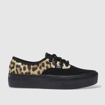 VANS BLACK & BROWN AUTHENTIC PLATFORM 2.0 TRAINERS VANS BLACK & BROWN AUTHENTIC PLATFORM 2.0 TRAINERS
