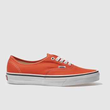 VANS ORANGE AUTHENTIC CANVAS TRAINERS VANS ORANGE AUTHENTIC CANVAS TRAINERS
