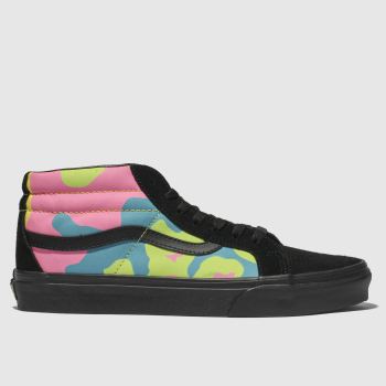 VANS BLACK & BLUE SK8-MID TRAINERS VANS BLACK & BLUE SK8-MID TRAINERS