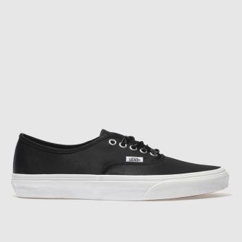 VANS BLACK & WHITE AUTHENTIC SATIN LUX TRAINERS VANS BLACK & WHITE AUTHENTIC SATIN LUX TRAINERS