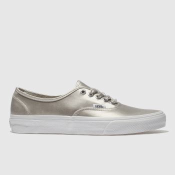 VANS SILVER AUTHENTIC SATIN LUX TRAINERS VANS SILVER AUTHENTIC SATIN LUX TRAINERS