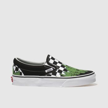 VANS BLACK & GREEN CLASSIC SLIP-ON MARVEL HULK TRAINERS VANS BLACK & GREEN CLASSIC SLIP-ON MARVEL HULK TRAINERS