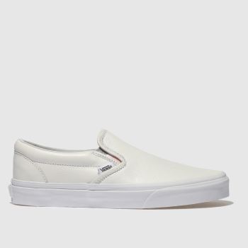 VANS WHITE CLASSIC SLIP-ON TRAINERS VANS WHITE CLASSIC SLIP-ON TRAINERS