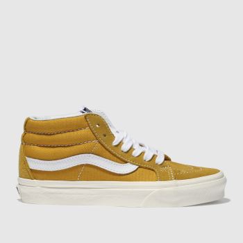 VANS YELLOW SK8-MID RISE RETRO SPORT TRAINERS VANS YELLOW SK8-MID RISE RETRO SPORT TRAINERS