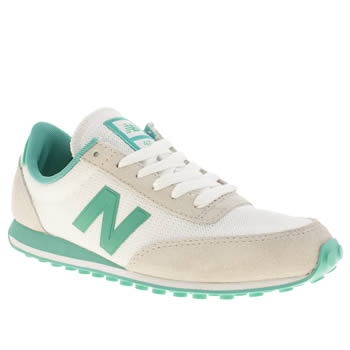 womens new balance white & green 410 ii trainers womens new balance white & green 410 ii trainers