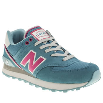 womens new balance turquoise 574 suede & mesh trainers womens new balance turquoise 574 suede & mesh trainers