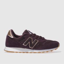 New Balance Burgundy 373 Suede & Mesh Womens Trainers