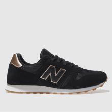 New Balance Black & Gold 373 Suede & Mesh Womens Trainers