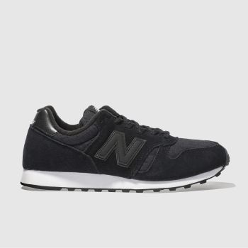 NEW BALANCE BLACK & WHITE 373 SUEDE TRAINERS NEW BALANCE BLACK & WHITE 373 SUEDE TRAINERS