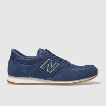 NEW BALANCE NAVY & WHITE 420 V1 PRINT TRAINERS NEW BALANCE NAVY & WHITE 420 V1 PRINT TRAINERS