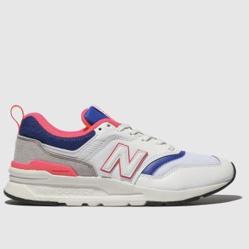 new balance white & blue 997 trainers new balance white & blue 997 trainers