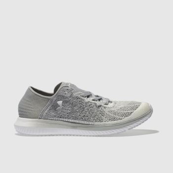 UNDER ARMOUR WHITE & GREY THREADBORNE BLUR TRAINERS UNDER ARMOUR WHITE & GREY THREADBORNE BLUR TRAINERS
