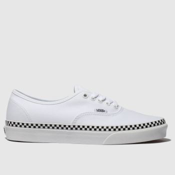 vans white authentic check foxing trainers vans white authentic check foxing trainers
