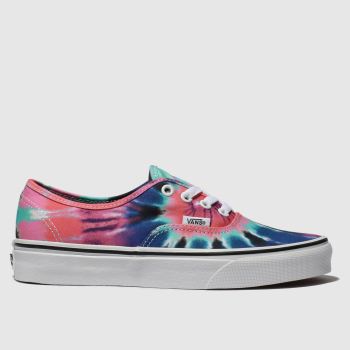 vans pink & blue authentic tie dye trainers vans pink & blue authentic tie dye trainers