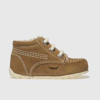 KICKERS TAN KICK HI B FUR CRIB SHOES BABY KICKERS TAN KICK HI B FUR CRIB SHOES BABY