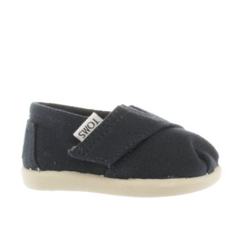 TOMS NAVY TINY CLASSIC BOYS BABY SHOES TOMS NAVY TINY CLASSIC BOYS BABY SHOES