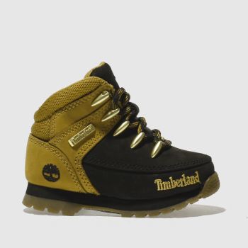 TIMBERLAND BLACK & GOLD EUROSPRINT TODDLER BOOTS TIMBERLAND BLACK & GOLD EUROSPRINT TODDLER BOOTS