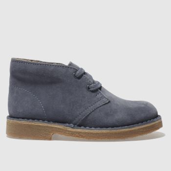 CLARKS ORIGINALS BLUE DESERT BOOT BOOTS JUNIOR CLARKS ORIGINALS BLUE DESERT BOOT BOOTS JUNIOR