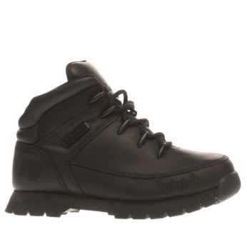 TIMBERLAND BLACK EURO SPRINT JUNIOR BOOTS TIMBERLAND BLACK EURO SPRINT JUNIOR BOOTS