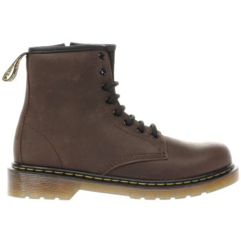 DR MARTENS DARK BROWN DELANEY JUNIOR BOOTS DR MARTENS DARK BROWN DELANEY JUNIOR BOOTS