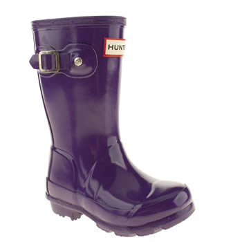 kids hunter purple original gloss boots kids hunter purple original gloss boots