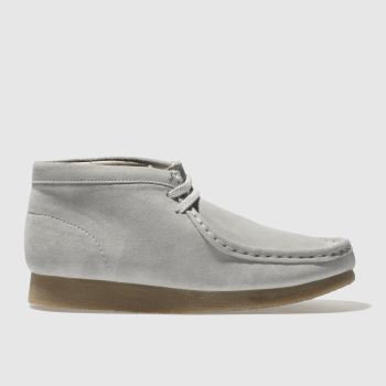 CLARKS ORIGINALS LIGHT GREY WALLABEE BOOTS YOUTH CLARKS ORIGINALS LIGHT GREY WALLABEE BOOTS YOUTH