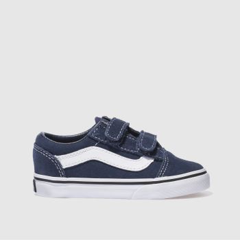 VANS NAVY OLD SKOOL TODDLER TRAINERS VANS NAVY OLD SKOOL TODDLER TRAINERS