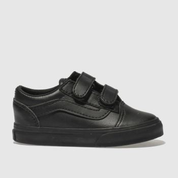 VANS BLACK OLD SKOOL V TRAINERS TODDLER VANS BLACK OLD SKOOL V TRAINERS TODDLER