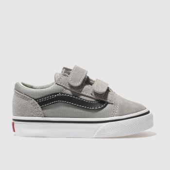 VANS GREY & BLACK OLD SKOOL V TODDLER TRAINERS VANS GREY & BLACK OLD SKOOL V TODDLER TRAINERS