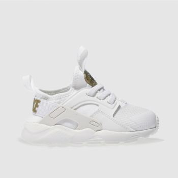 NIKE WHITE & GOLD HUARACHE ULTRA TODDLER TRAINERS NIKE WHITE & GOLD HUARACHE ULTRA TODDLER TRAINERS