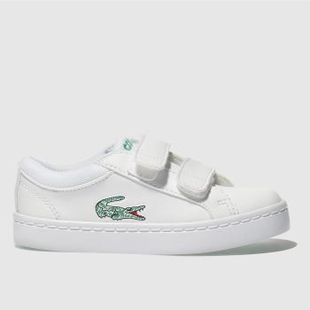LACOSTE WHITE & GREEN STRAIGHTSET TDLR TRAINERS TODDLER LACOSTE WHITE & GREEN STRAIGHTSET TDLR TRAINERS TODDLER