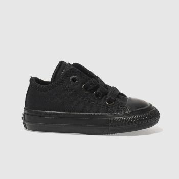 CONVERSE BLACK CHUCK TAYLOR II OX TODDLER TRAINERS CONVERSE BLACK CHUCK TAYLOR II OX TODDLER TRAINERS