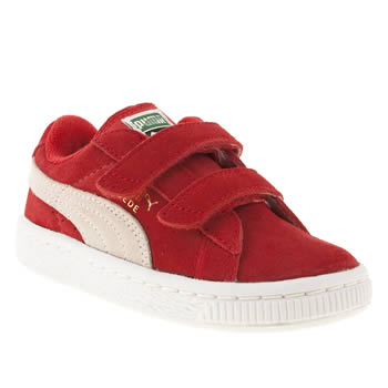 kids puma red suede classic velcro trainers kids puma red suede classic velcro trainers