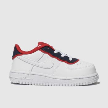 nike white & navy air force 1 lv8 1 dbl trainers toddler nike white & navy air force 1 lv8 1 dbl trainers toddler