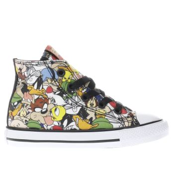 CONVERSE BLACK & GREEN LOONEY TUNES MULTI HI TODDLER TRAINERS CONVERSE BLACK & GREEN LOONEY TUNES MULTI HI TODDLER TRAINERS