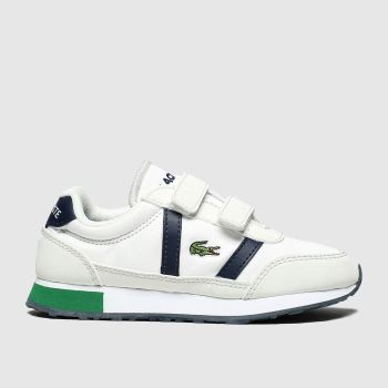 lacoste white & navy partner trainers toddler lacoste white & navy partner trainers toddler