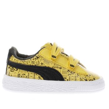 PUMA YELLOW MINIONS BASKET GIRLS TODDLER TRAINERS PUMA YELLOW MINIONS BASKET GIRLS TODDLER TRAINERS